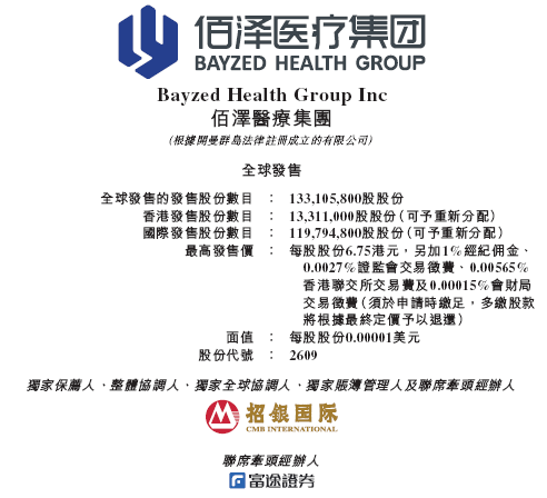 佰泽医疗启动招股，6月23日香港(🏿)上市，嘉实基金参与基石投资(🍓)